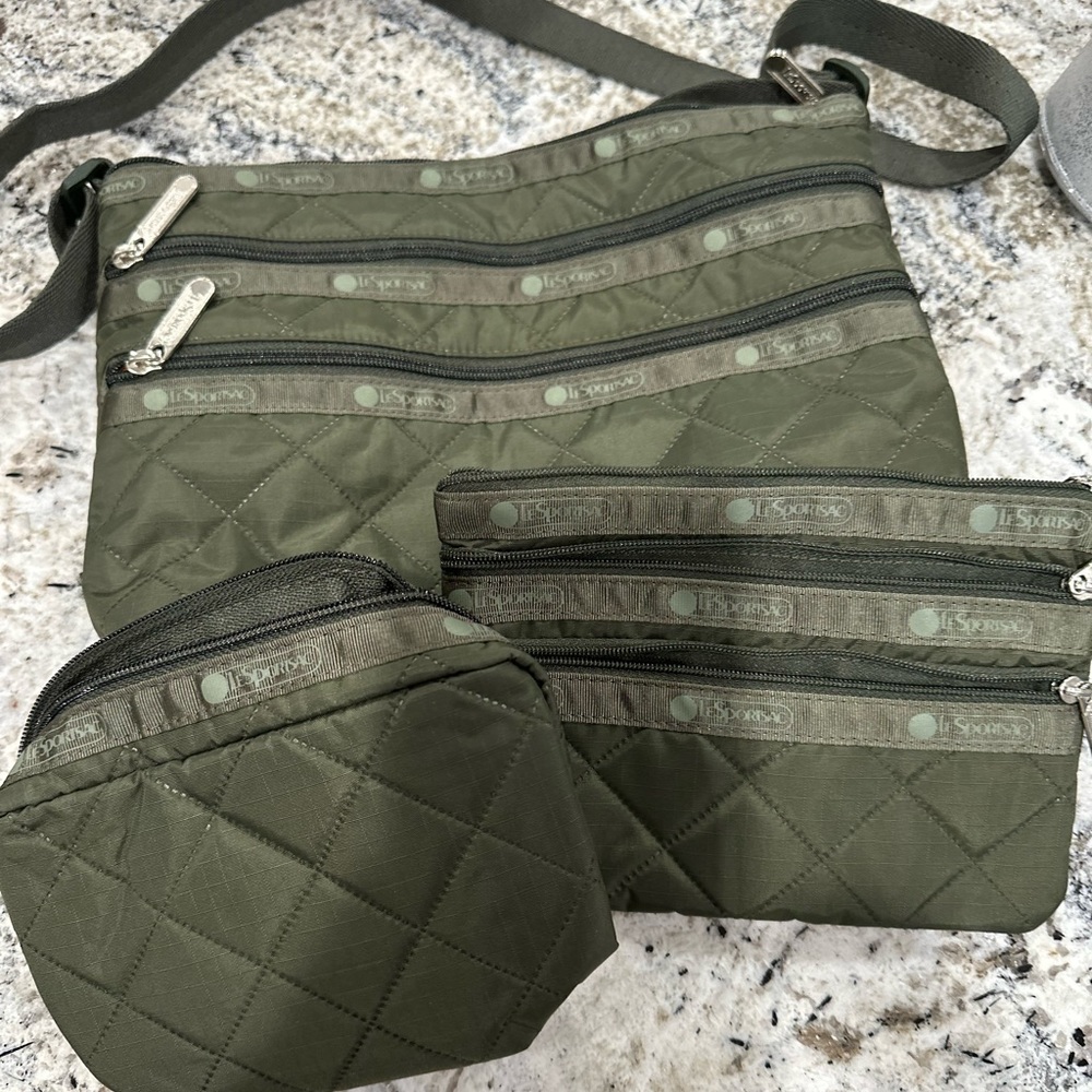 LeSportSac army green set